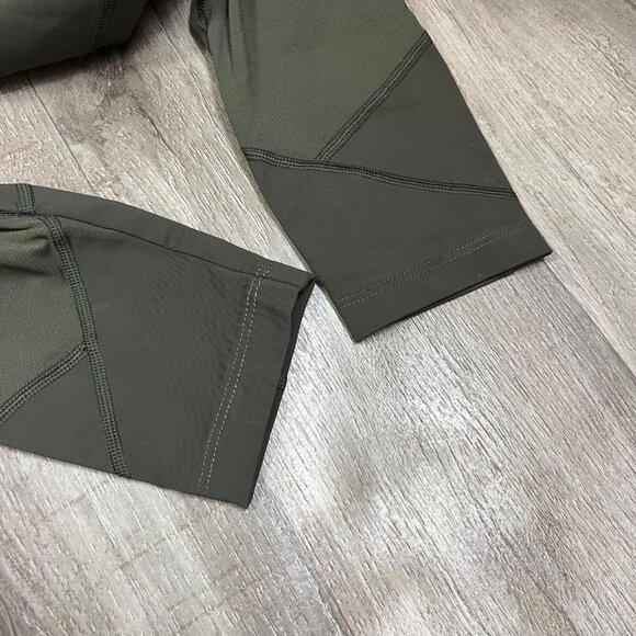 Lululemon Athletic Pace Rival MR Crop Yoga Pants Dark Olive Women’s Size 4 - Picture 9 of 10